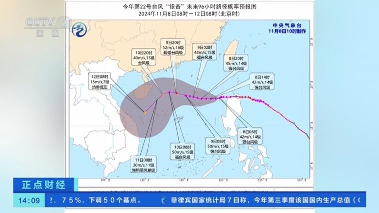 中央气象台继续发布台风黄色预警